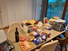 Snacks were plentiful